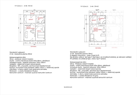 Půdorys Residence 55 plus aktuální k 11_2015